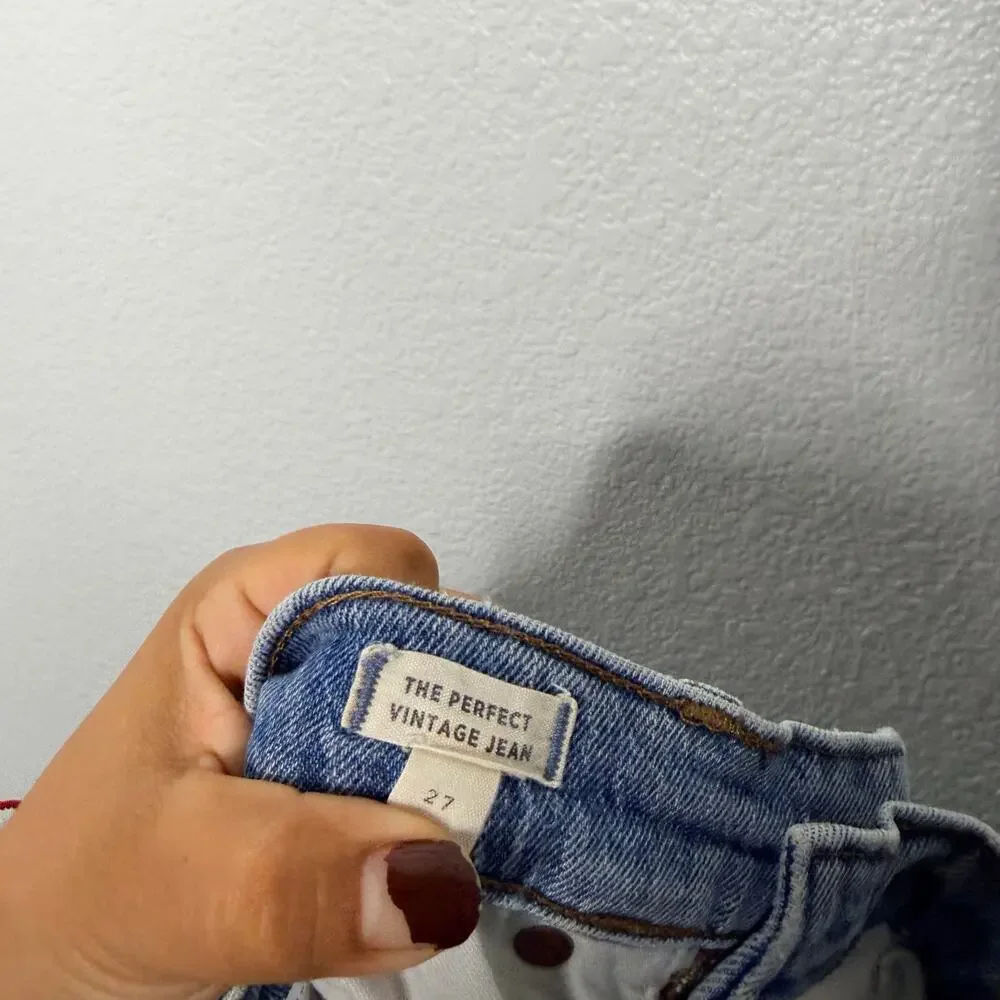 Madewell Womens Jeans Size 27 The Perfect Vintage Jean Light Wash Denim - Picture 3 of 14